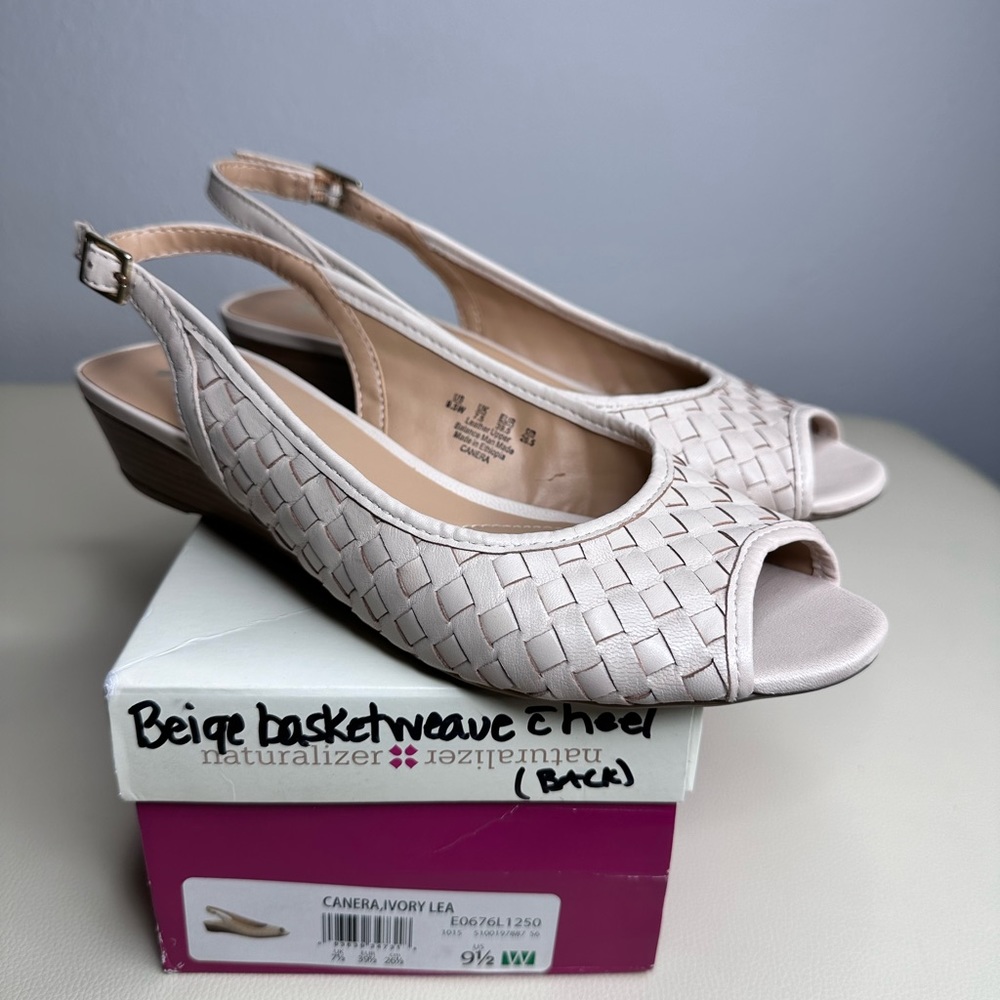 naturalizer. Leather Shoes Women. Size 9,5.   (L55)